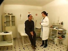 Busty Brunette Nurse In Sexy Lingerie Gets Fucked and Creampied